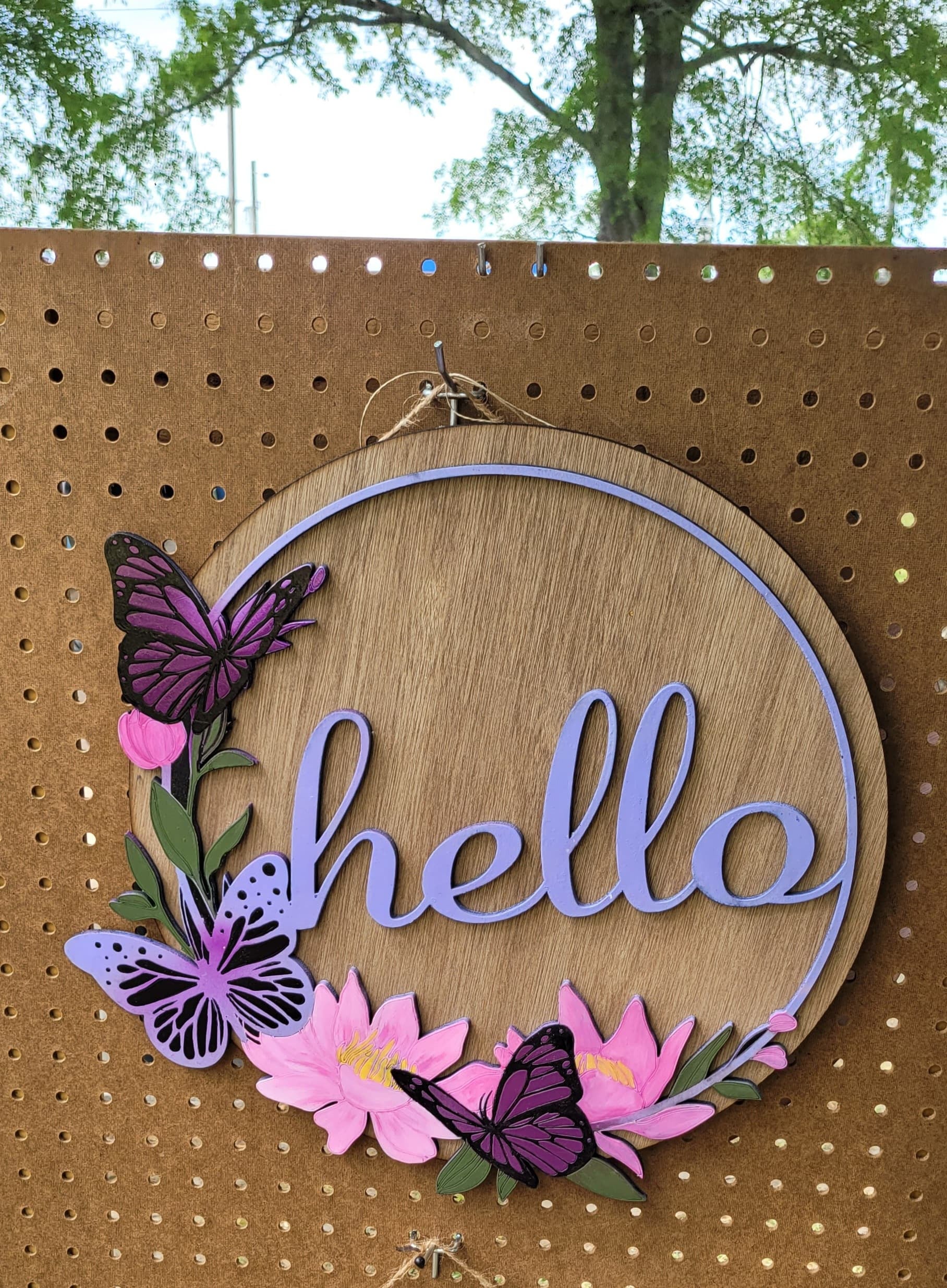 Monarch Butterfly Door Hanger Pretty Spring Door Decor In New